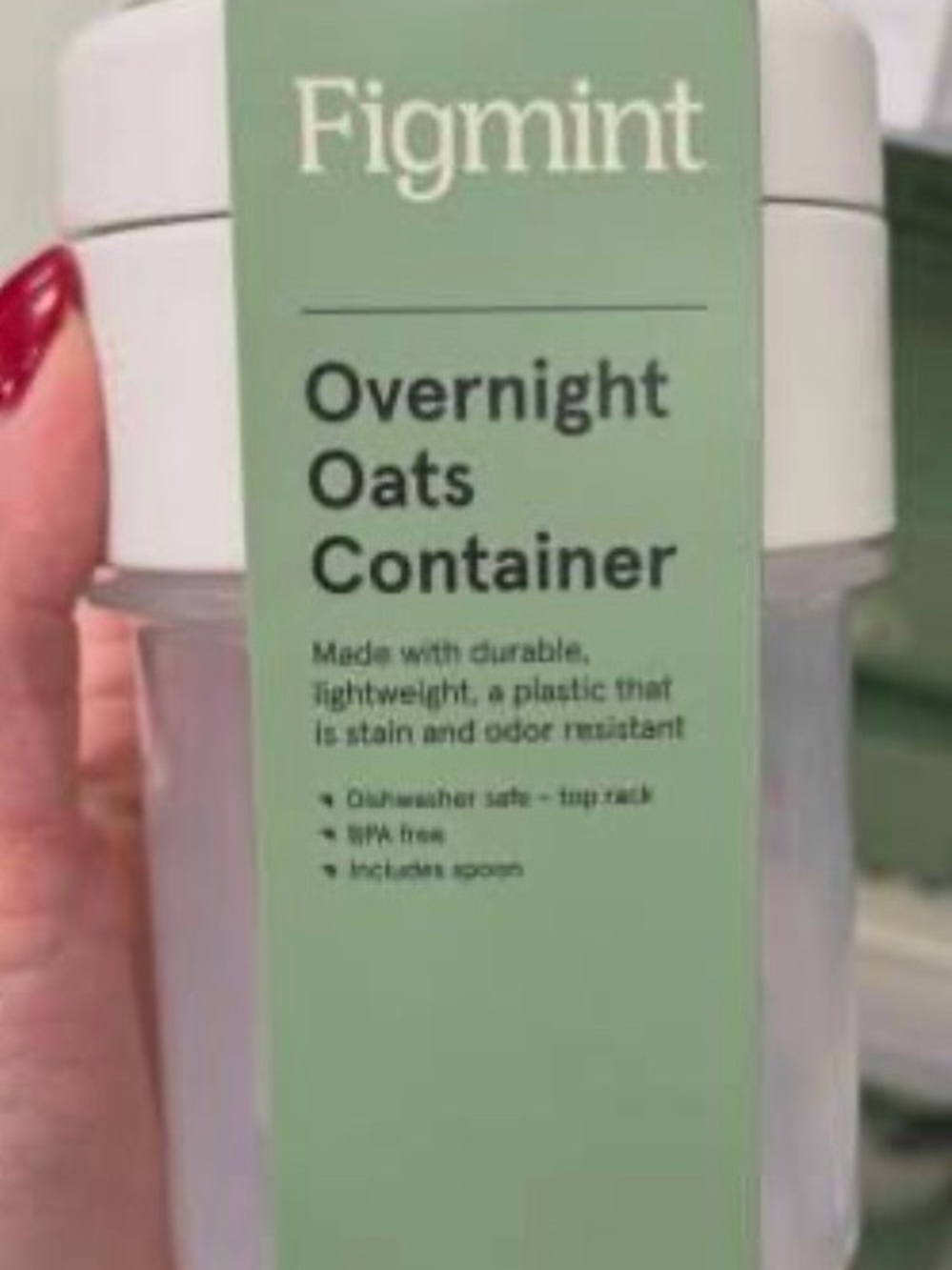 NEW Figmint Overnight Oats Container - White
